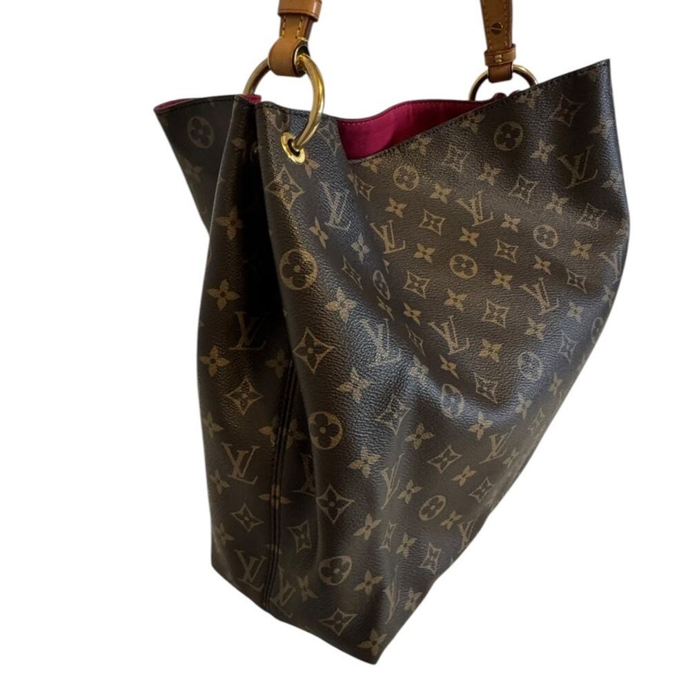 Louis Vuitton Graceful MM Monogram Canvas Shoulder Hobo Bag Tote - Picture 7 of 16